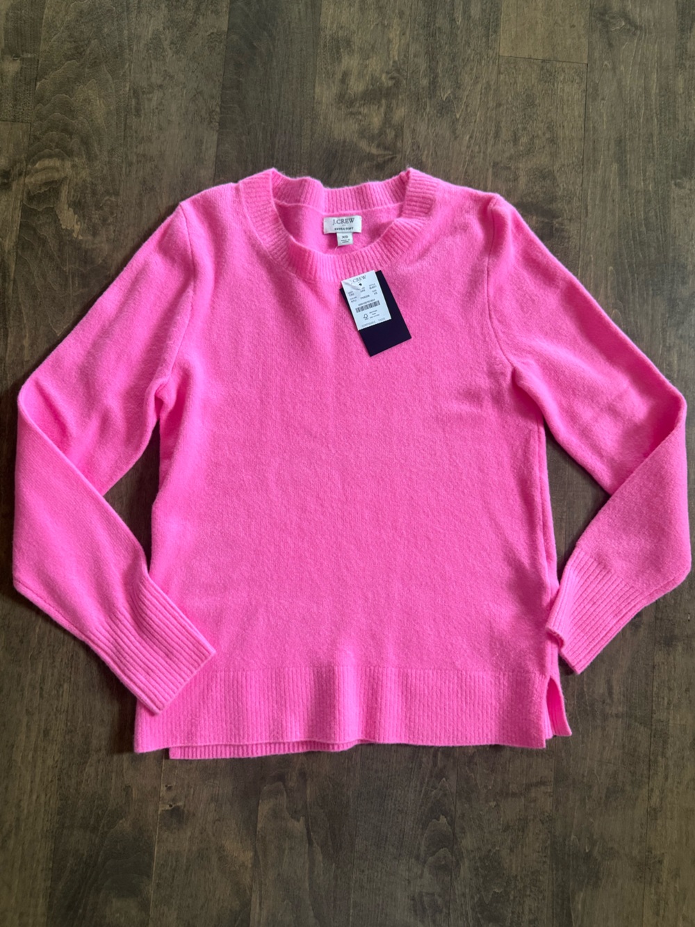 J. Crew Women's Crewneck Sweater in Bright Pink